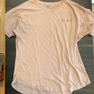 Madewell Embroidered “Friday” Shirt Size L